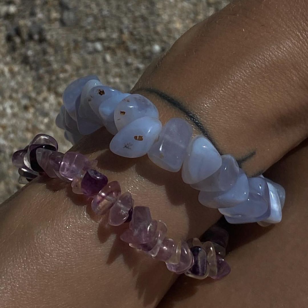 Aquamarine bracelet - chips
