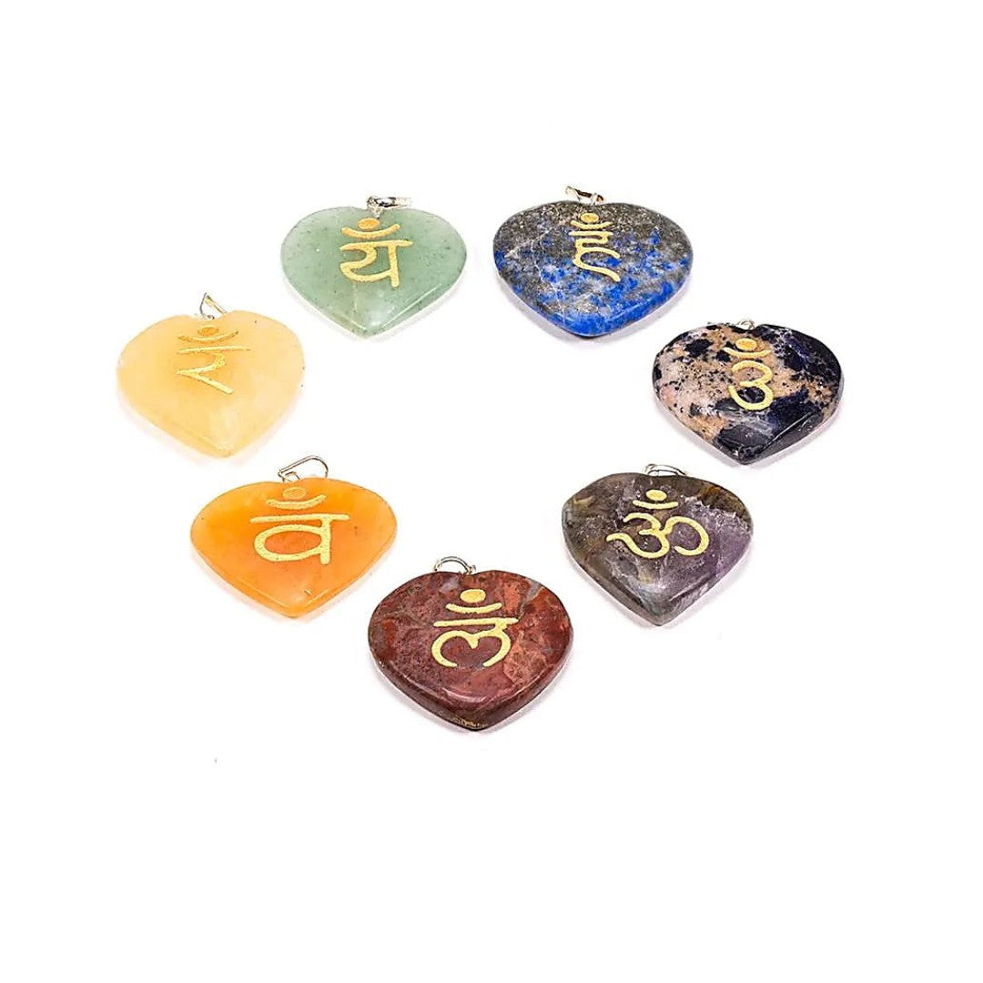 7 chakra hjerte-vedhæng