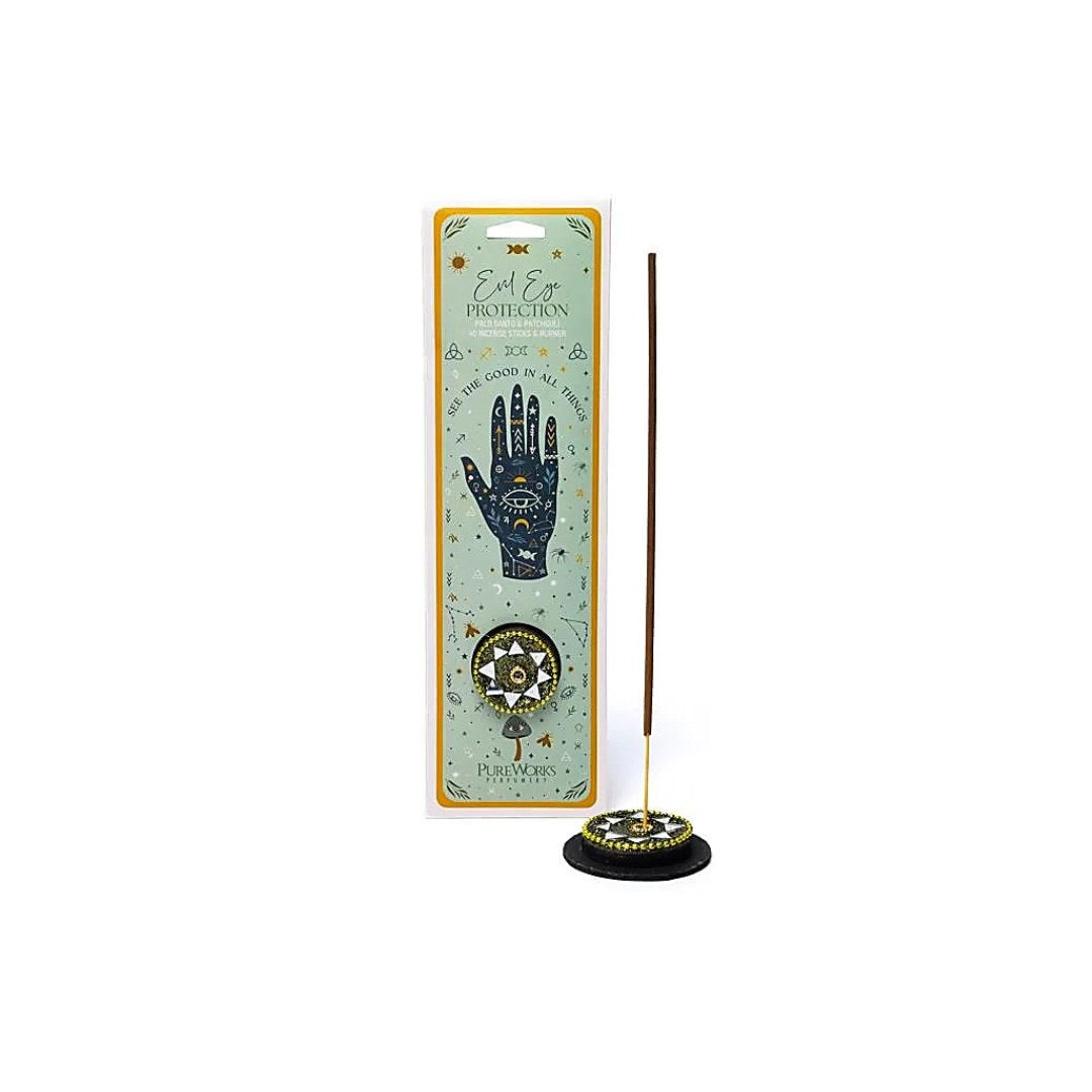 Evil Eye Protection røgelse + holder