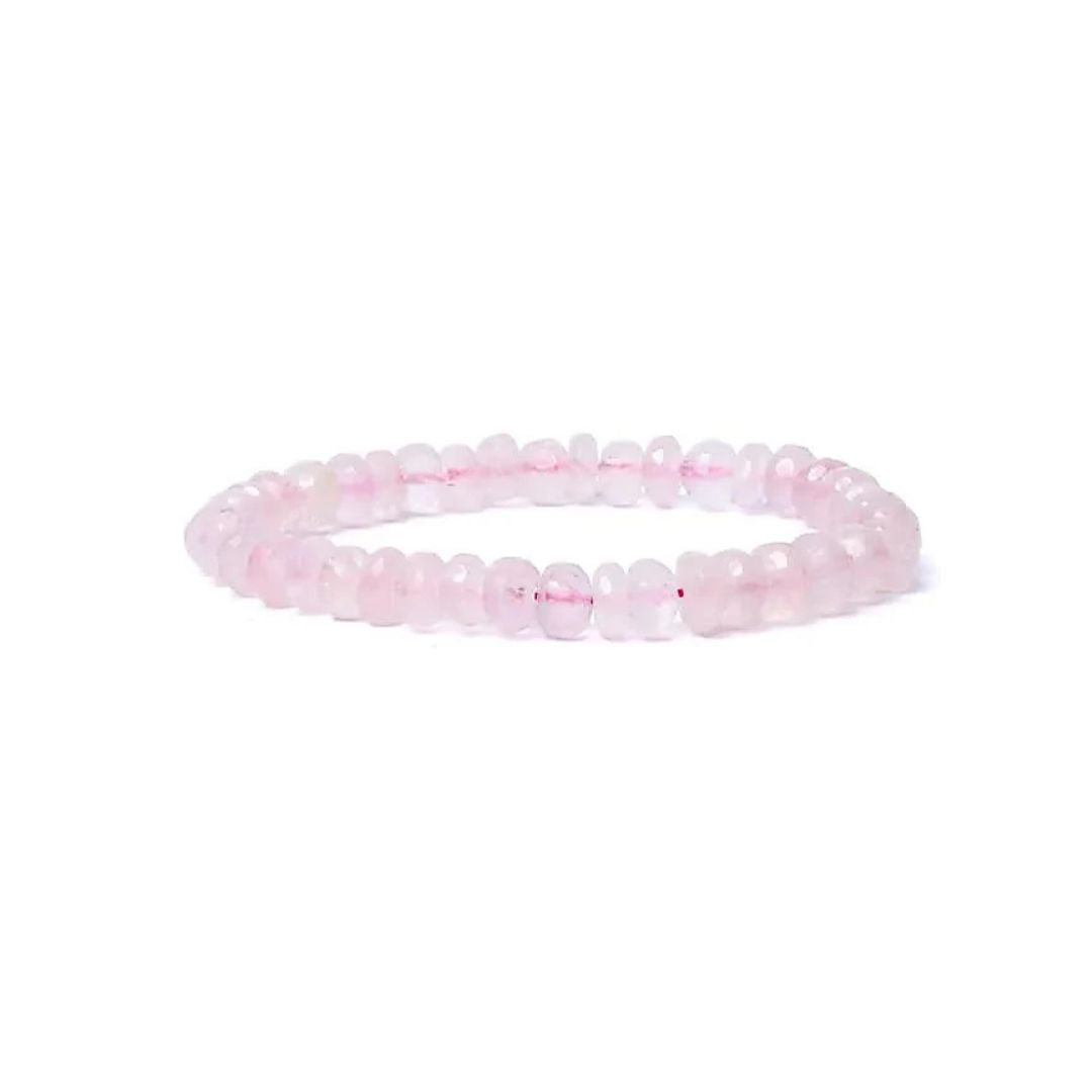 Rosakvarts armbånd - oval