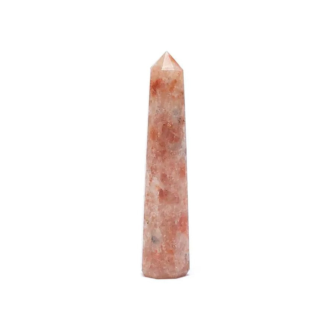 Solsten Tårn av rosa kvarts med spetsig topp