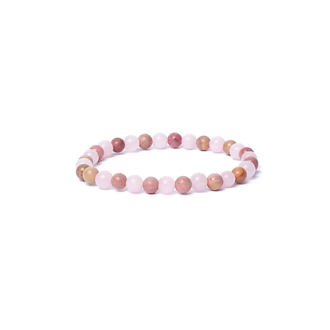 Rose quartz & Thulite bracelet