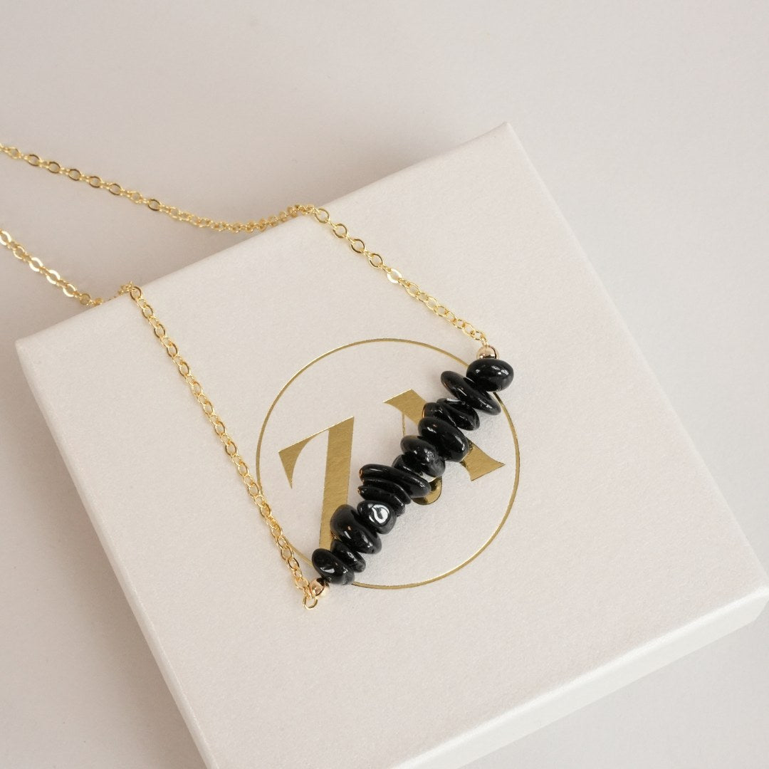 Power - Black agate necklace