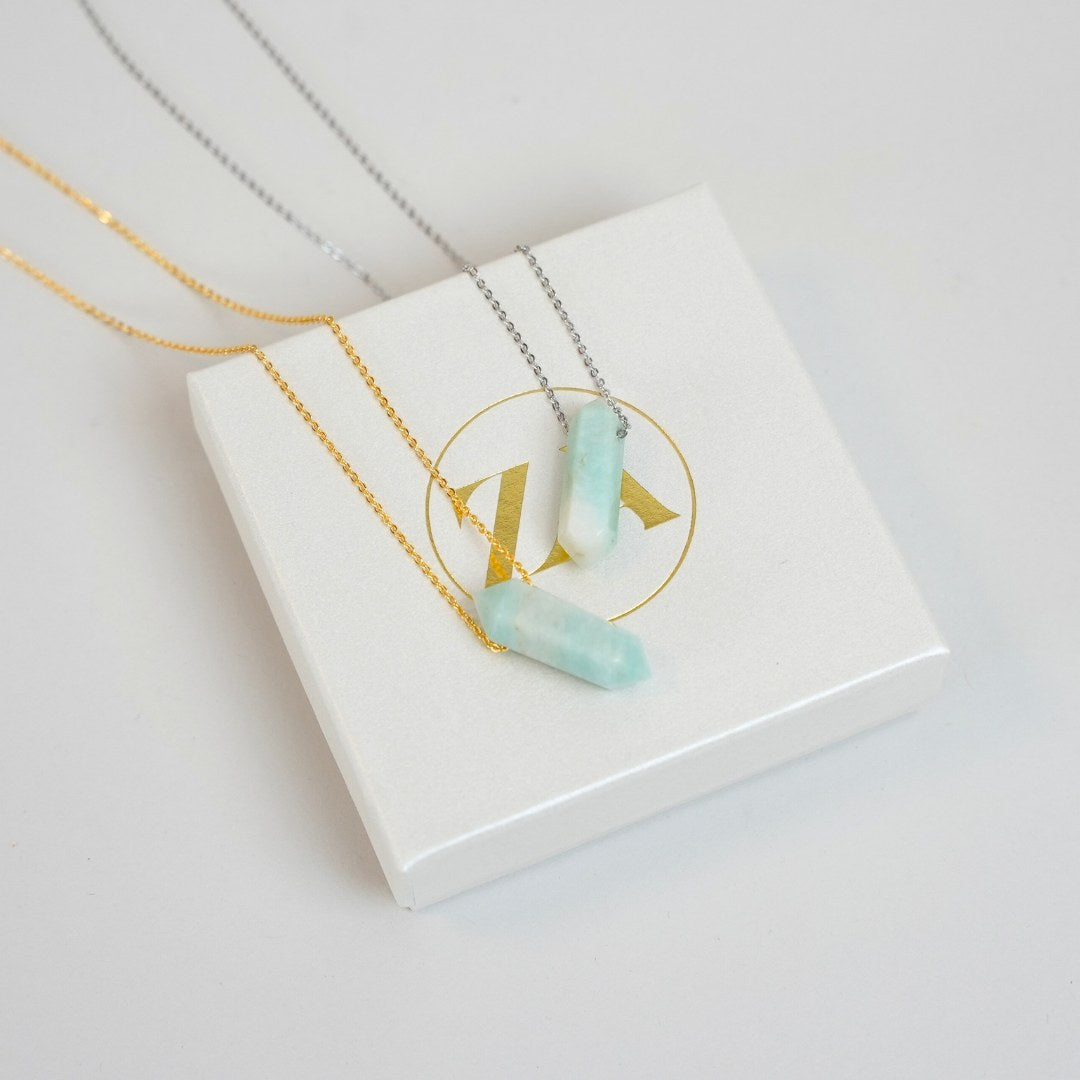 Amazonite necklace - pointed