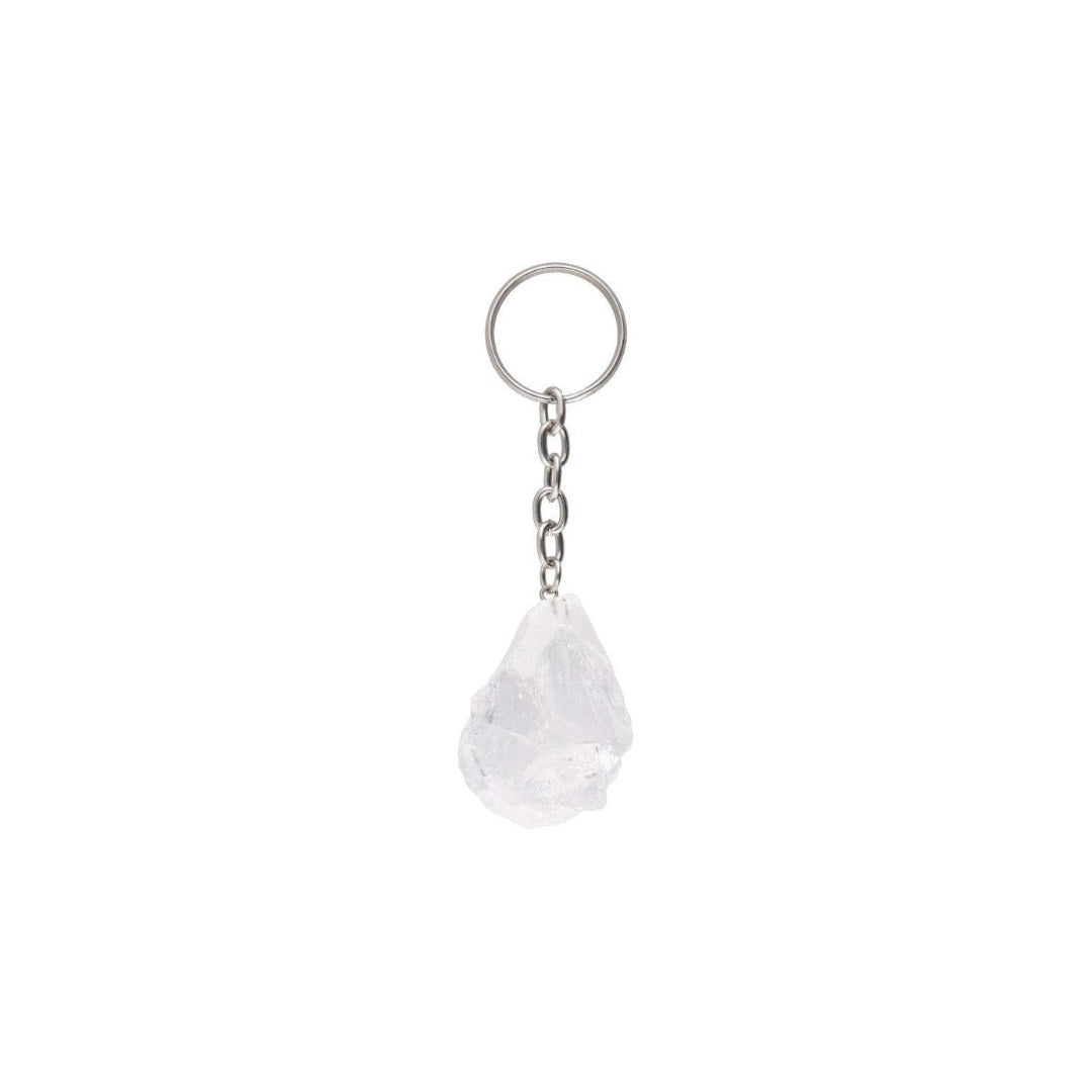 Rock crystal key ring