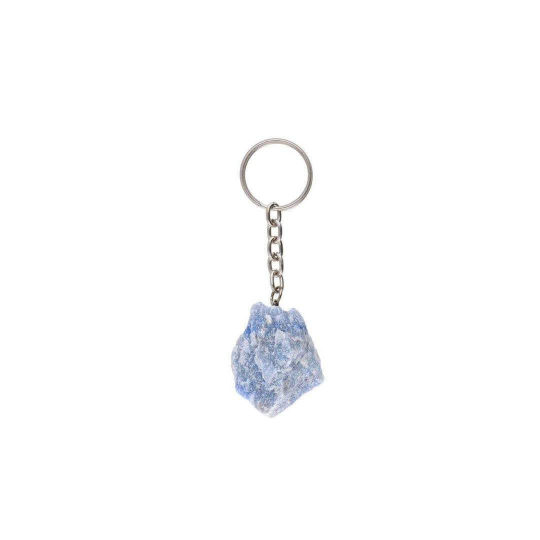 Blue quartz key ring