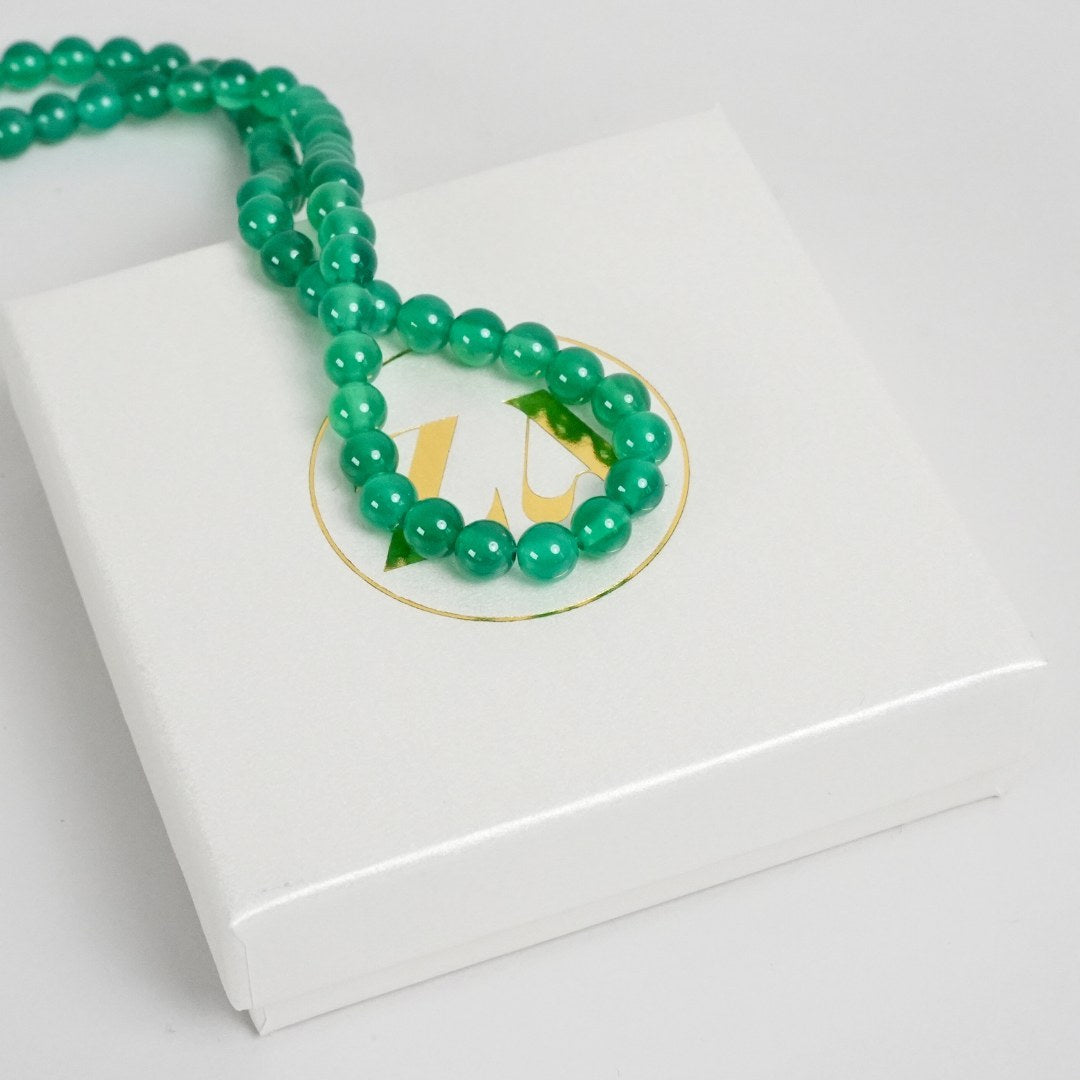 Green jade necklace