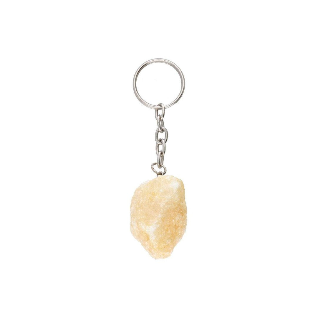 Yellow calcite key ring