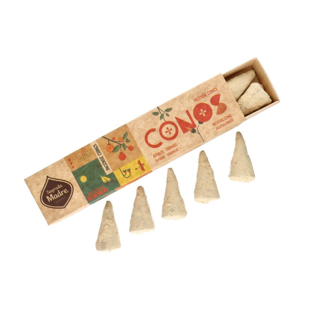 Handmade incense cones - Amber &amp; Orange