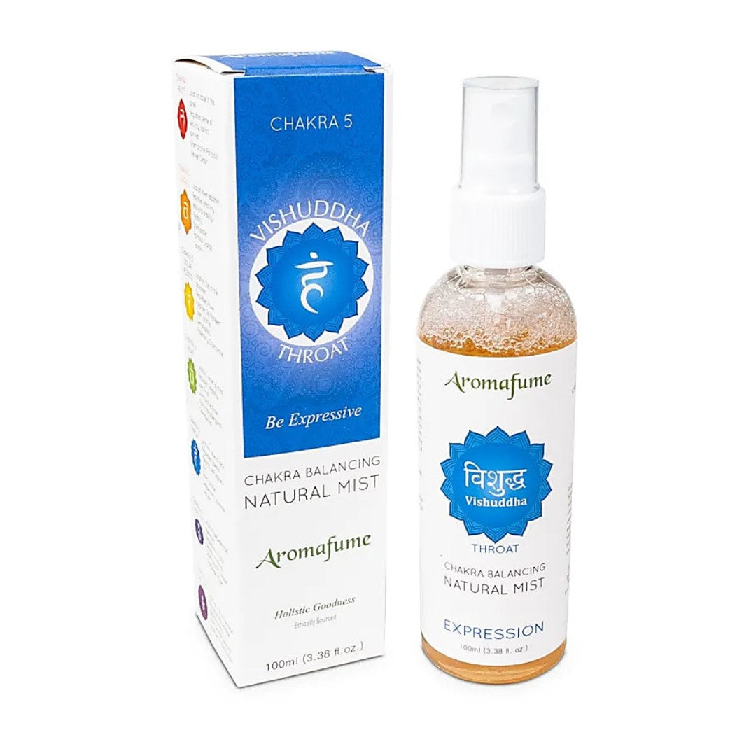 Chakra Rumspray Vishuddha - 5. Chakra m. Orange, pebermynte og kanel