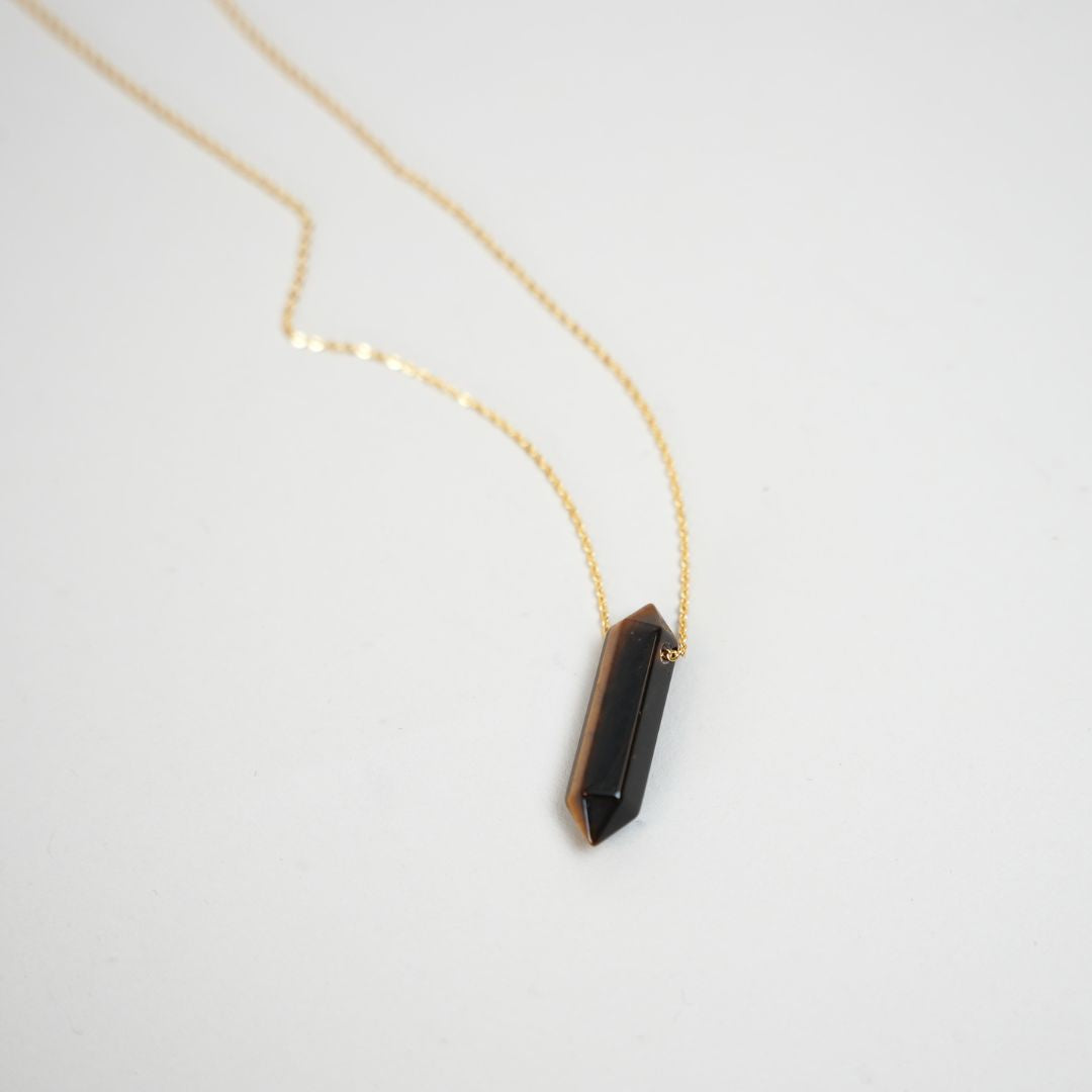 Tiger's eye necklace - pointed