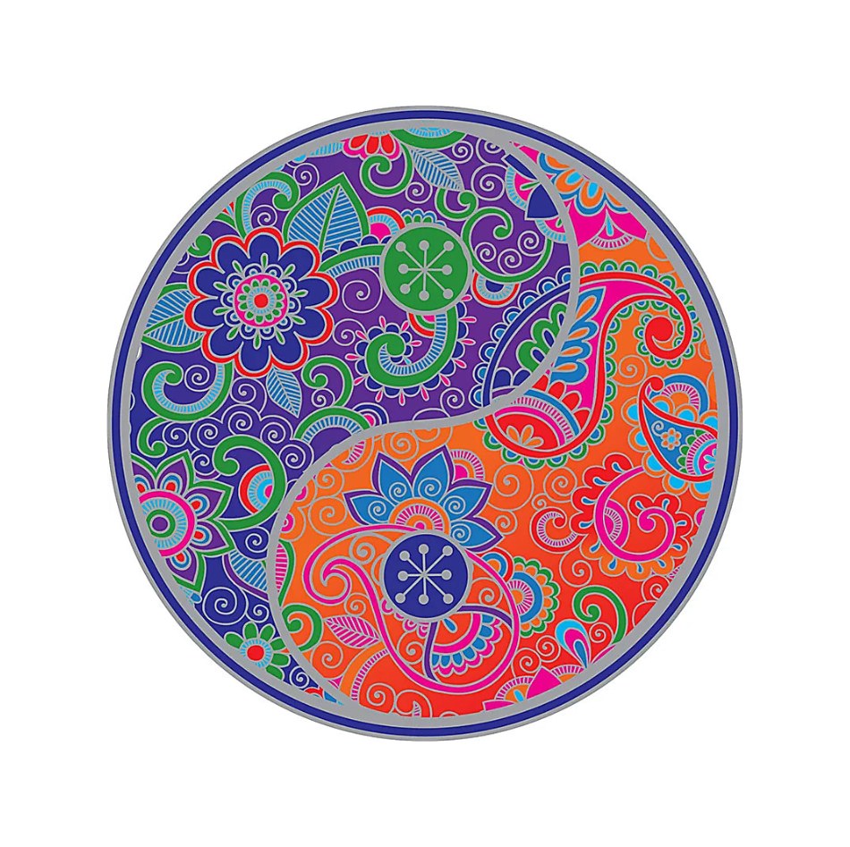 Klistermærke - Yin & Yang Mandala